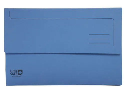 Pocketmap Exacompta Clean'Safe A4 400gr blauw 5 stuks
