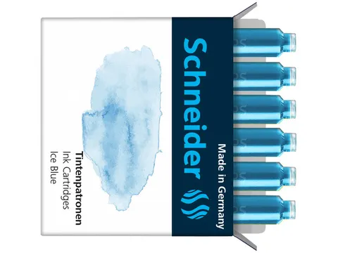 Inktpatronen Schneider pastel IJs Blauw doos 6st.