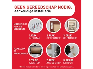Bevestigingsstrip Command 3m 17201c Klikstrips Licht 5,4kg 8 Stuks - 8