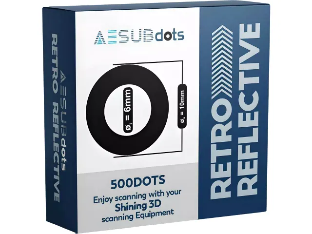 AESUBdots retro reflecterende referentiepunten 6 mm 500 stuks
