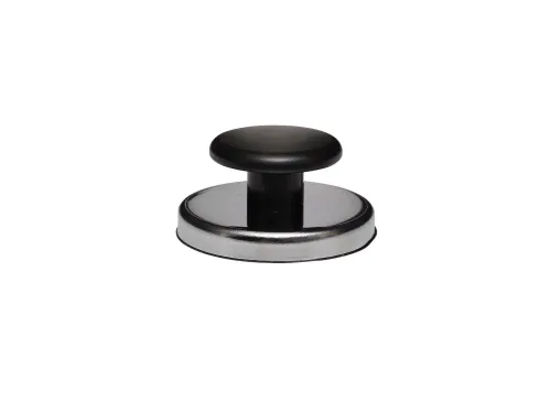 Magneet met knop MAUL Ø65mm trekkracht 12kg chroom/zwart