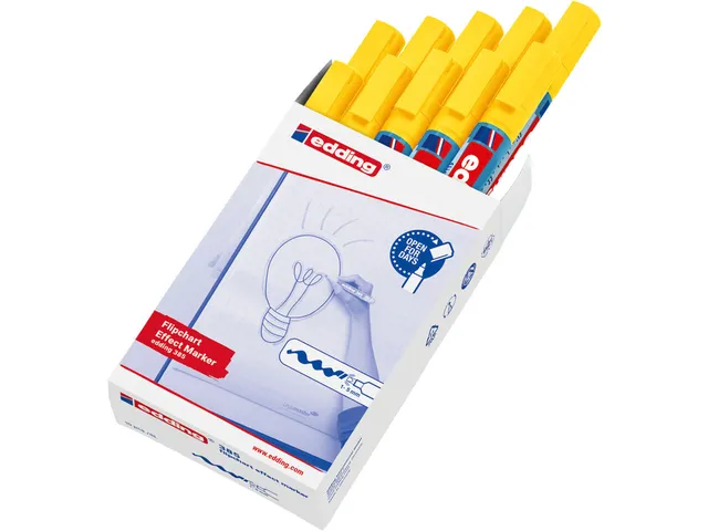 Marqueur chevalet edding 385 pointe pinceau jaune