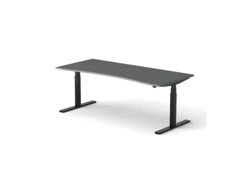 Elektrisch ihv bureau,HxBxD 650-1310x2000x900/800mm,blad donkergrijs