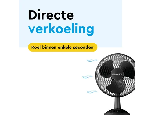 Tafelventilator BRASQ F400 Ø 30cm zwart