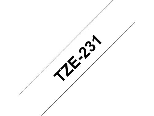 Labeltape Brother P-touch TZE-231 12mm zwart op wit