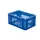 Euronorm-stapelbak 5.5l 145x300x200mm Wanden/bodem Opengewerkt Blauw