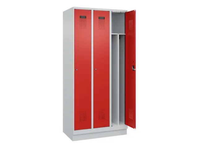locker voor scheiding van kleding,HxBxD 1950x900x500mm,3vak