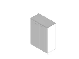 Kantoorkast Romp Wit Front Grijs bxdxh 900x450x1232mm