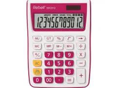 Calculator Rebell-SDC912PK-BX wit-roze desktop