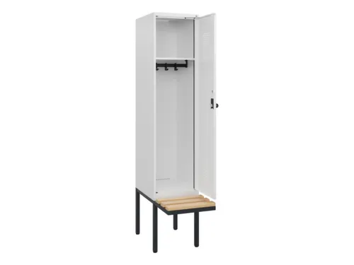 locker met bank,HxBxD 1950x400x815mm,1vak,vak B 400mm,draaigrendel