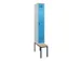 locker met bank,voor scheiding van kleding,HxBxD 2120x300x815mm,1vak