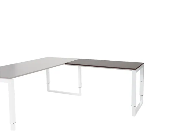 Domino Plus Aanbouw Hoogte Verstelbaar 1200x600mm Logan Eiken 25mm Wit