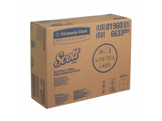 Scott 6633 Scottfold Handdoeken M-Vouw Medium Wit 1-Laags