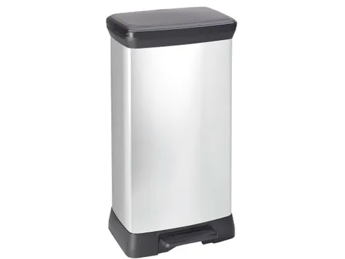 Pedaalemmer Decobin Duo 23+23 Liter Zilver Zwart