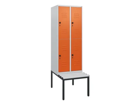 Dubbeldekse dekenkist,HxBxD 1950x600x815mm,2x2vak.,vak B 300mm