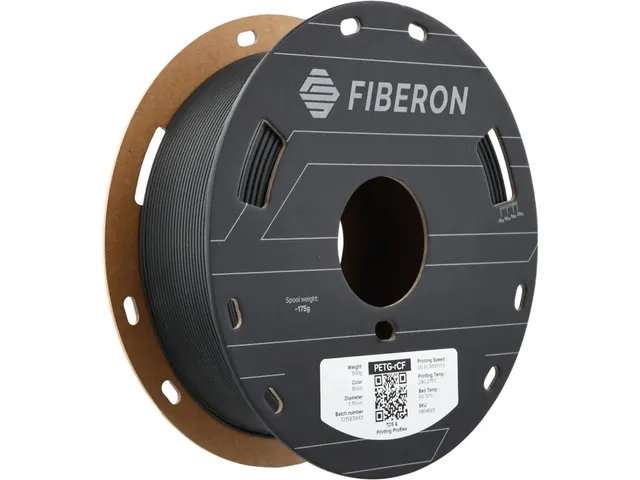 Polymaker Fiberon PETG-rCF08 Filament 1,75 mm Black 0,5 kg