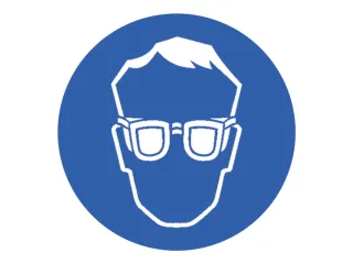 Gebodsbord,Oogbescherming Dragen,Vloeropsteller,Kunststof,Blauw - 4