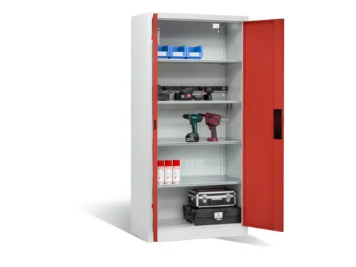 acculaadkast 1950x930x500mm 5stekkerdozen 230V cil.-slot front RAL3000