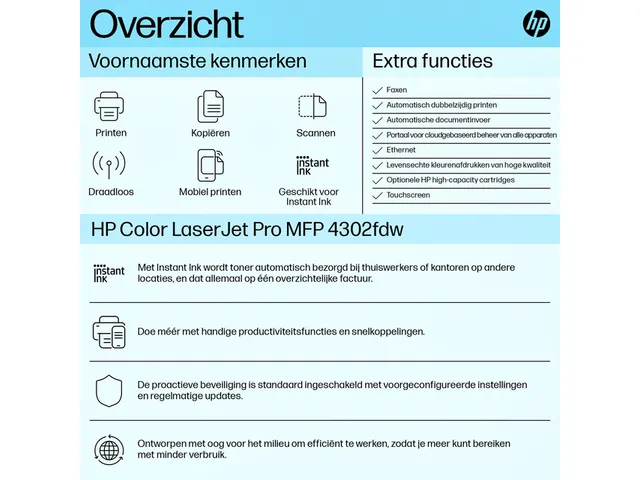 Multifunctional Laserprinter HP Color LaserJet 4302fdw