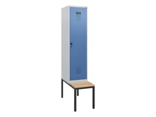 locker met bank,HxBxD 1950x400x815mm,1vak,vak B 400mm,draaigrendel - 2