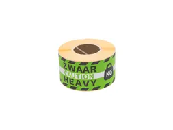 Waarschuwingsetiket Rillprint 46x125mm heavy groen 250 stuks