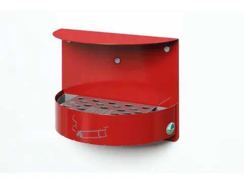 Wandasbak 1.5 liter 230x300x150mm Rood Slot Staal