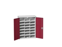 post-/sorteerkast 1000x800x350mm 3x7vakken RAL7035+RAL3004