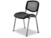 Chaise Visiteur 4 Pieds Tube Ovale Alu Assise gris foncé Dos maille