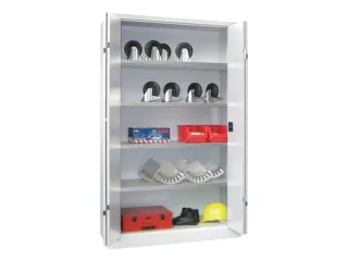 Vouwdeurkast 1950x1200x500mm 4legborden Verzinkt Ral7035 Front Ral7035 - 2