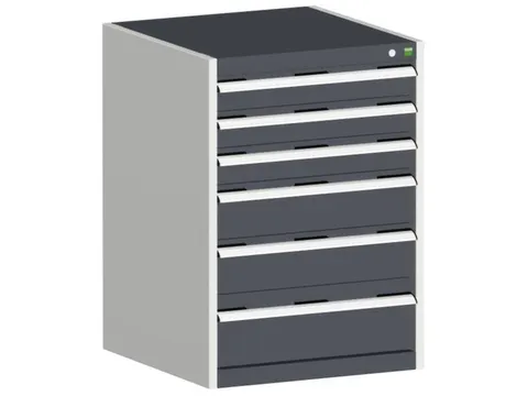 ladekast HxBxD 900x650x525mm 6laden romp RAL7035 front RAL7016