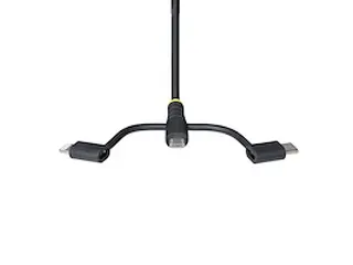 1m Robuuste USB Multi Oplaadkabel zwart - 4