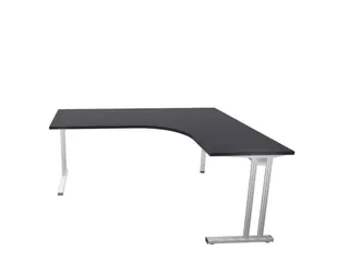 bureau in vrije vorm,HxBxD 740x1800x1600mm,vrije vorm,CC-zwart - 3