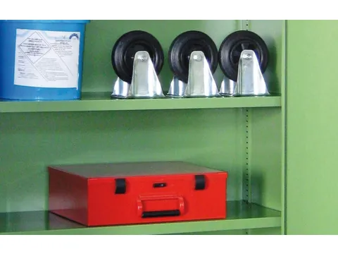 Stalen bodem,v. universele kast,BxD 1000x500mm,draagverm. 80kg,RAL6011