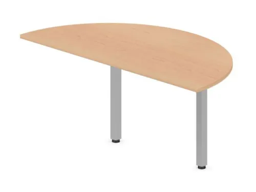 aanbouwtafel,i.h.v.,HxBxD 720-840x1600x800mm,halfrond,NE-esdoorn