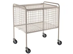 Chariot grillagé 915x800x600mm charge 100kg blanc