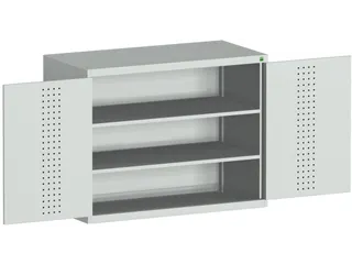 kast met geperforeerde platen,HxBxD 1000x1300x525mm,2xStalen bodem - 1