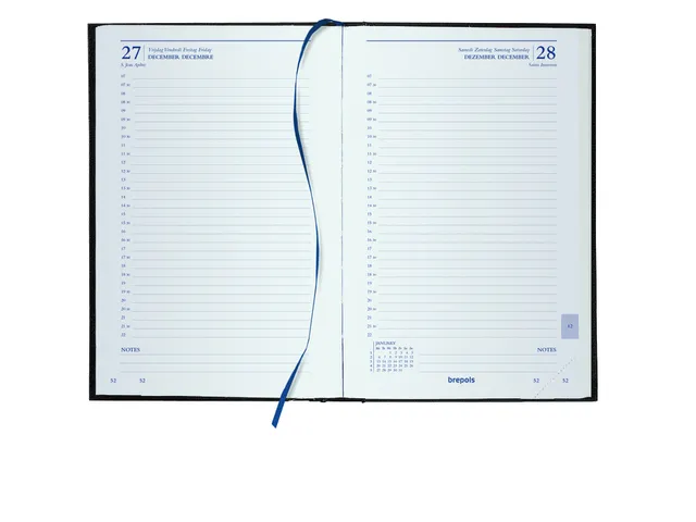 Agenda 2027 Brepols Saturnus Luxe 1dag/1pagina zwart