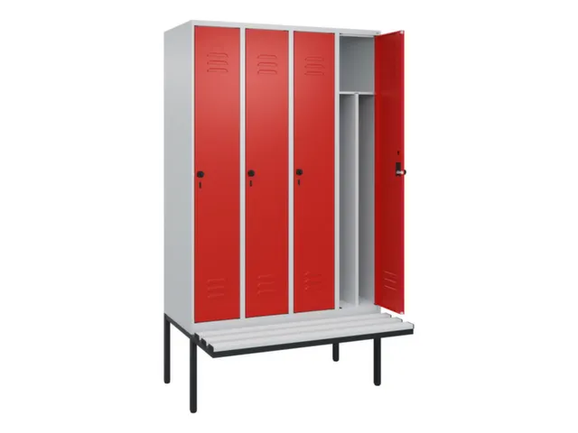 locker voor scheiding van kleding,HxBxD 2120x1200x815mm,4vak