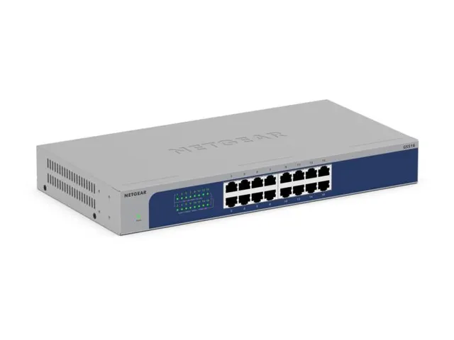 NETGEAR GS516-300EUS, Unmanaged, Gigabit Ethernet (10/100/1000), Rack-