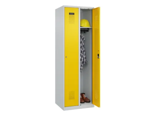 locker,HxBxD 1850x600x500mm,2vak,vak B 300mm,cil.-slot,staand op vloer