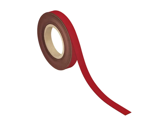 Magneetband MAUL beschrijf- wisbaar 10mx20mmx1mm rood