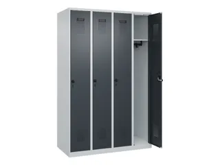 locker,HxBxD 1850x1200x500mm,4vak,vak B 300mm,draaigrendel - 2