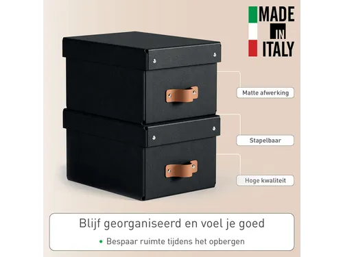 Leitz Puro Opbergdoos met deksel klein 7L set van 2 zwart