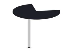 aanbouwtafel,i.h.v.,HxØ 720-840x1000mm,driekwartrond,CC-zwart