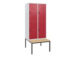 Dubbeldekse dekenkist,HxBxD 1950x800x815mm,2x2vak.,vak B 400mm