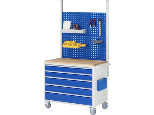 gereedschapswagen 975x1145x650mm beukblad 450kg 5 laden RAL5010