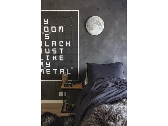 Horloge murale NeXtime 'blauw Moon Dome' Ø35cm verre bombé