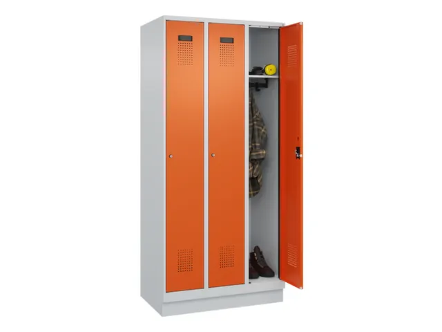 locker,HxBxD 1950x900x500mm,3vak,vak B 300mm,cil.-slot,sokkel