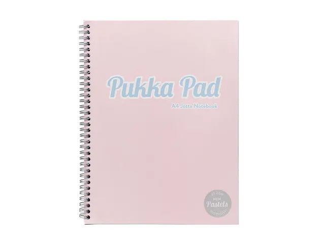 Carnet de notes à spirales Pukka Pad Pastel A4 ligné 3 pièces assor
