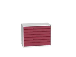 ladekast HxBxD 800x1050x550mm 7laden romp RAL7035 front RAL3004